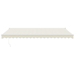 Tenda da Sole Retrattile Crema 5x3 m in Tessuto e Alluminio