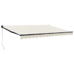 Tenda da Sole Retrattile Crema 4x3 m in Tessuto e Alluminio