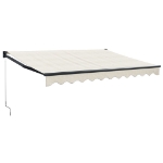 Tenda da Sole Retrattile Crema 3x2,5 m in Tessuto e Alluminio