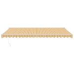 Tenda Sole Automatica Retrattile Gialla e Bianca 5x3 m