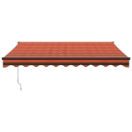 Tenda Sole Automatica Retrattile Arancione e Marrone 3x2,5 m