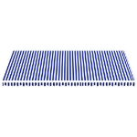 Tessuto di Ricambio per Tenda da Sole Blu e Bianco 6x3,5 m