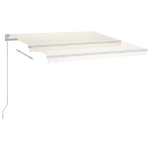 Tenda da Sole Retrattile Manuale con LED 300x250 cm Crema