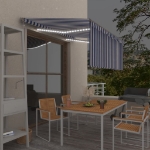 Tenda Automatica LED Sensore Vento 3,5x2,5m Arancione Marrone