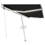 Tenda Automatica con Sensore Vento e LED 500x300 cm Antracite