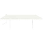 Tenda da Sole Retrattile Manuale con LED 5x3 m Crema