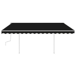 Tenda da Sole Retrattile Manuale con LED 4,5x3,5 m Antracite