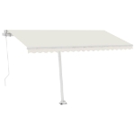 Tenda da Sole Retrattile Manuale con LED 400x300 cm Crema