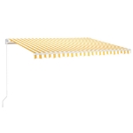 Tenda da Sole Retrattile Manuale 400x350 cm Gialla e Bianca