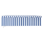 Tenda da Sole Retrattile Manuale con Parasole 5x3m Blu e Bianco