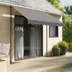 Tenda da Sole Retrattile Antracite 250x150 cm Tessuto e Acciaio