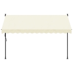 Tenda da Sole Retrattile Crema 300x150 cm in Tessuto e Acciaio