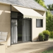 Tenda da Sole Retrattile Crema 200x150 cm in Tessuto e Acciaio