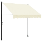 Tenda da Sole Retrattile Crema 200x150 cm in Tessuto e Acciaio