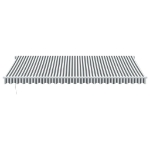Tenda da Sole Retrattile Manuale Antracite e Bianco 500x350 cm