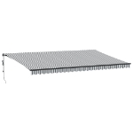 Tenda Retrattile Automatica LED Antracite e Bianco 600x350 cm