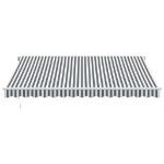 Tenda da Sole Retrattile Manuale Antracite e Bianco 400x350 cm