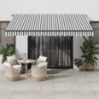 Tenda Retrattile Manuale con LED Antracite e Bianco 400x300 cm