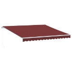 Tenda da Sole Retrattile Manuale con LED Bordò 400x300 cm