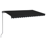 Tenda da Sole Retrattile Manuale LED 450x350 cm Antracite