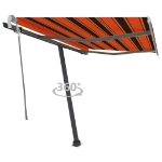 Tenda da Sole Retrattile Manuale 350x250 cm Arancione e Marrone