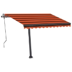 Tenda da Sole Retrattile Manuale 350x250 cm Arancione e Marrone