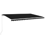 Tenda da Sole Retrattile Manuale con LED 500x300 cm Antracite
