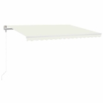 Tenda Automatica con Sensore Vento e LED 400x300 cm Crema