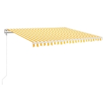 Tenda Automatica con Sensore Vento LED 450x350 cm Gialla Bianca