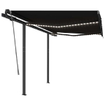 Tenda Automatica Sensore Vento e LED 3,5x2,5 cm Antracite