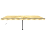 Tenda Automatica con Sensore Vento LED 600x300 cm Gialla Bianca