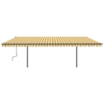 Tenda Automatica con Sensore Vento e LED 6x3 m Gialla Bianca