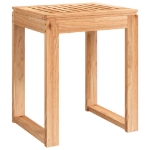 Sgabello da Bagno 40x30x46 cm in Legno Massello di Noce