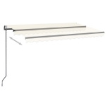 Tenda Automatica con Sensore Vento e LED 500x300 cm Crema