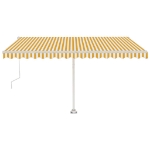 Tenda da Sole Autoportante Automatica 400x350 cm Gialla Bianca