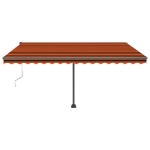Tenda Retrattile Automatica con Palo 450x300 cm Arancio Marrone