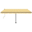 Tenda da Sole Autoportante Automatica 450x350 cm Gialla Bianca