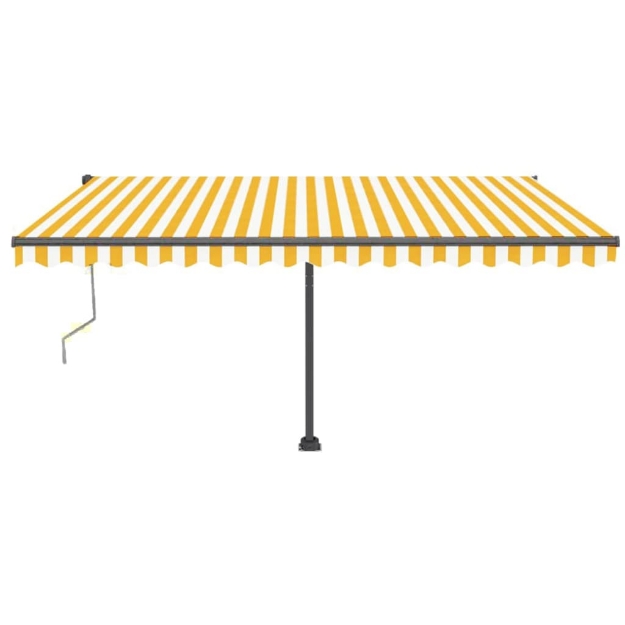 Tenda da Sole Autoportante Automatica 450x350 cm Gialla Bianca