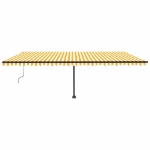 Tenda da Sole Autoportante Automatica 600x350 cm Gialla Bianca