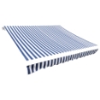 Tendone Parasole in Tela Blu e Bianco 450x300 cm