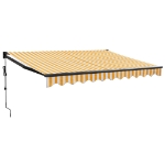 Tenda Sole Automatica Retrattile Gialla e Bianca 3x2,5 m