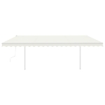 Tenda Automatica con Sensore Vento e LED 5x3 m Crema