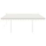 Tenda Automatica con Sensore Vento e LED 4x3 m Crema