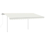 Tenda Automatica con Sensore Vento e LED 4x3 m Crema
