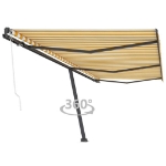Tenda da Sole Autoportante Automatica 600x300 cm Gialla Bianca