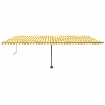 Tenda da Sole Autoportante Automatica 600x300 cm Gialla Bianca