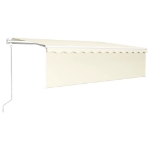 Tenda Retrattile Automatica con Parasole 5x3 m Crema