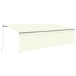 Tenda Sole Retrattile Manuale con Parasole 5x3 m Crema