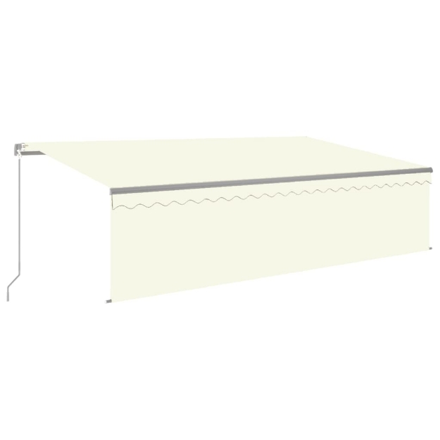 Tenda Sole Retrattile Manuale con Parasole 5x3 m Crema