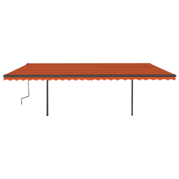 Tenda Automatica con Sensore Vento e LED 6x3 m Arancio Marrone